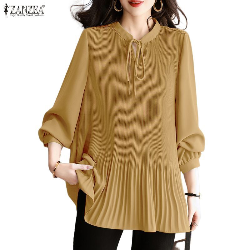 ZANZEA เสื้อเบลาส์สไตล์เกาหลีสำหรับผู้หญิง