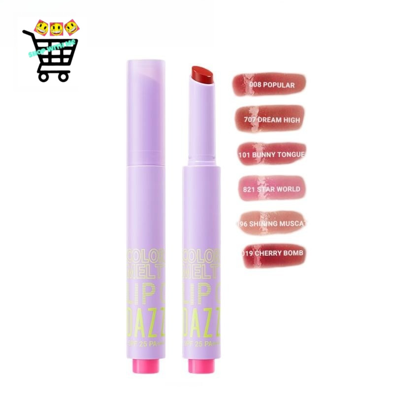 DAZZLE ME Color Chrome Melt to Dew Lip Click แดซเซิล มี ลิปสติก ติดทน ฉ่ำวาว SPF 25 PA+++ 1 แท่ง 2g