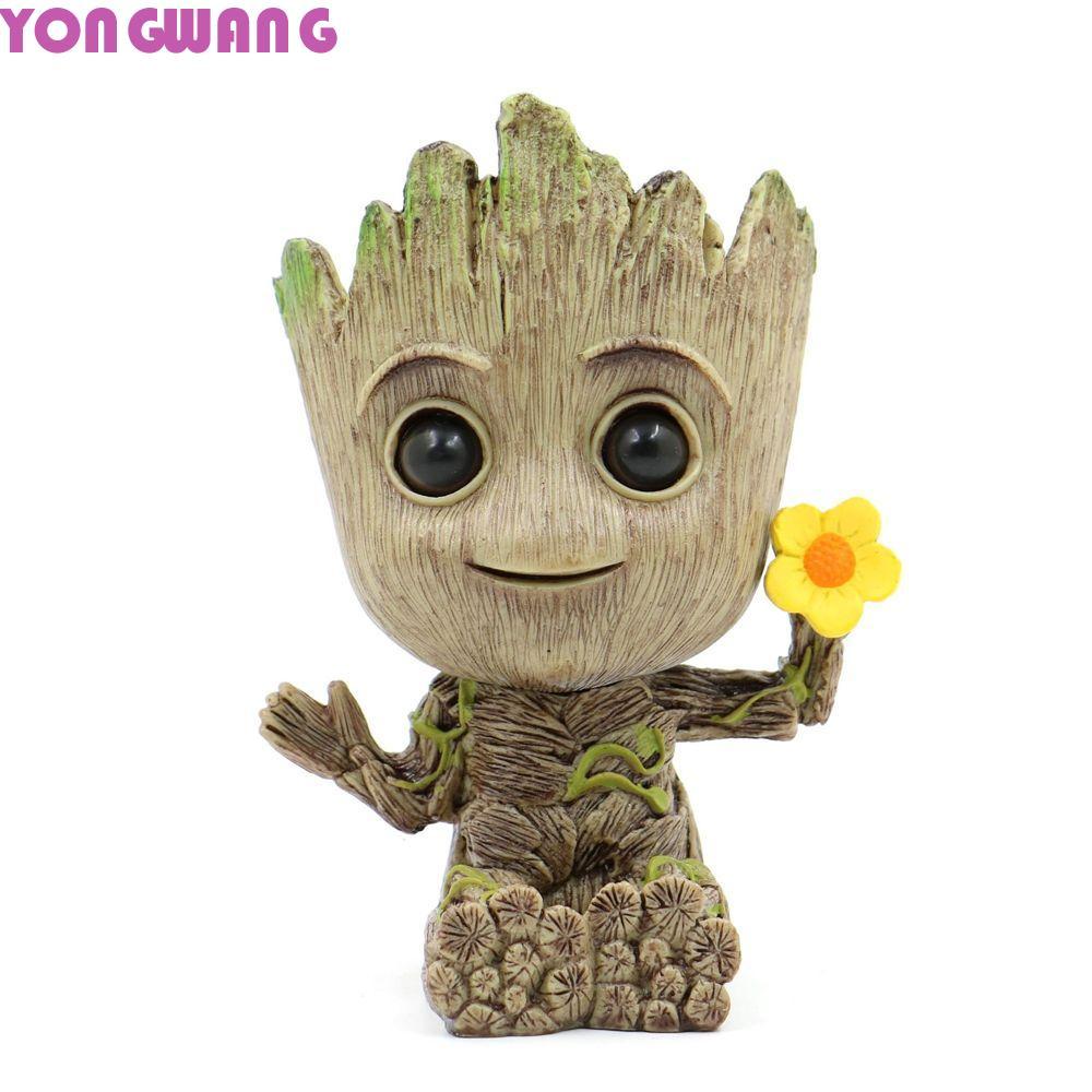 YONGWANG66HR Groot Action Figure ของเล่นเด็กสําหรับ Mini Groot รูปของเล่น Marvel 6 ซม.อะนิเมะ Action