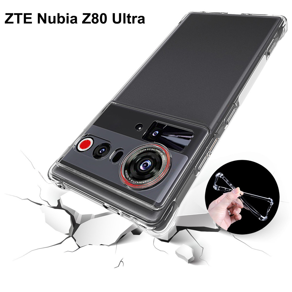 สําหรับ ZTE Nubia Z80 Ultra NX741J กรณี Air Cushion กันกระแทกถุงลมนิรภัยซิลิโคนใส TPU ปกหลังนุ่มสําห