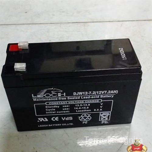 Rich DJW12-7.0 แบตเตอรี่ตะกั่วกรด LEOCH 12V7AH แบตเตอรี่ตรวจสอบพลังงาน UPS