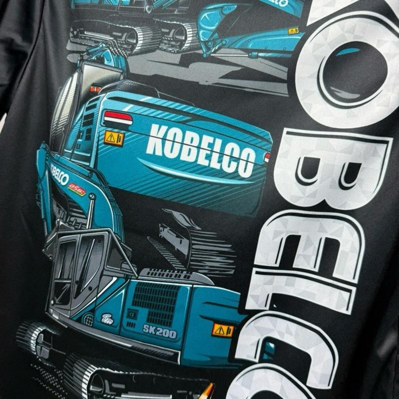 เสื้อผ้ามัน kobelco รถแม็คโคร เสื้อคอกลม ราคา ถูกที่สุด ดีลบีเคเค แกลเลอรีภาพที่ 8