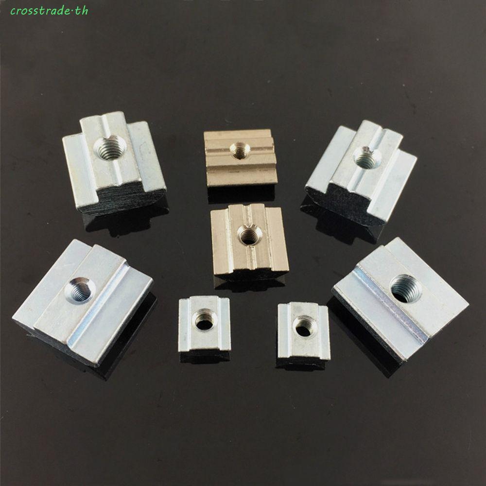 CROSSTRADE Hammer Nut อลูมิเนียมโปรไฟล์ T-Track เลื่อน 2020 3030 4040 4545 Square T Slot Nut
