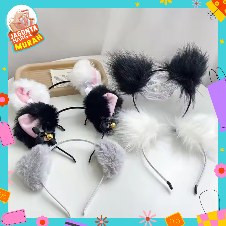 GBV หูแมวตัวละครคาดศีรษะแมวเบลล์คาดศีรษะคอสเพลย์น่ารักสัตว์ตัวละครคาดศีรษะแฟชั่นอุปกรณ์ผมผู้หญิงเด็ก