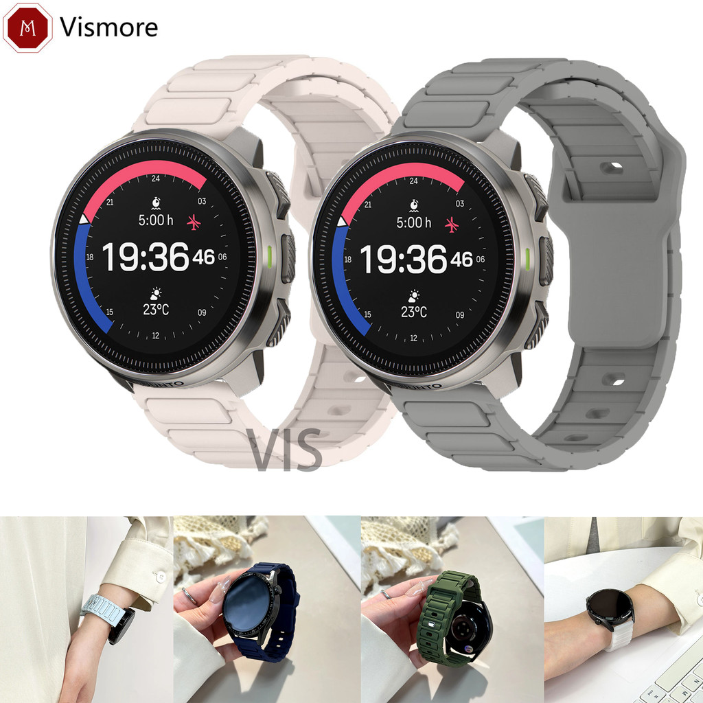 20 มม.22 มม.สายซิลิโคนอ่อนนุ่มสําหรับ SUUNTO 9 PEAK PRO/9 5 PEAK DLC/SUUNTO 3 ฟิตเนส/RACE/Ocean/VERTICAL/Run สร้อยข้อมือกีฬา
