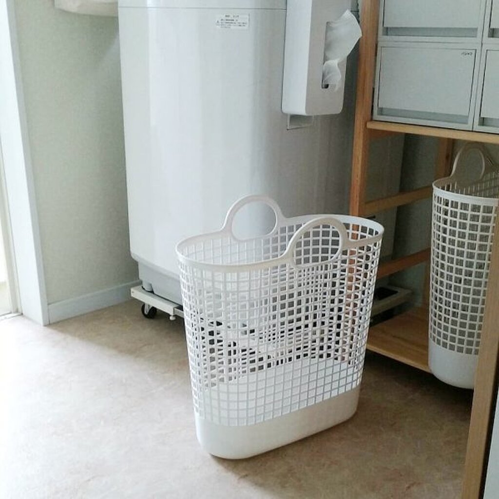 Omocha - (Like it Japan) Silm laundry basket ตะกร้าผ้า ตะกร้าผ้าเเบบพกพา