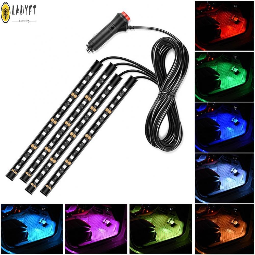 12LED Strip Lamp USB รถบรรยากาศแสงหลากสี Ambient Light Strip