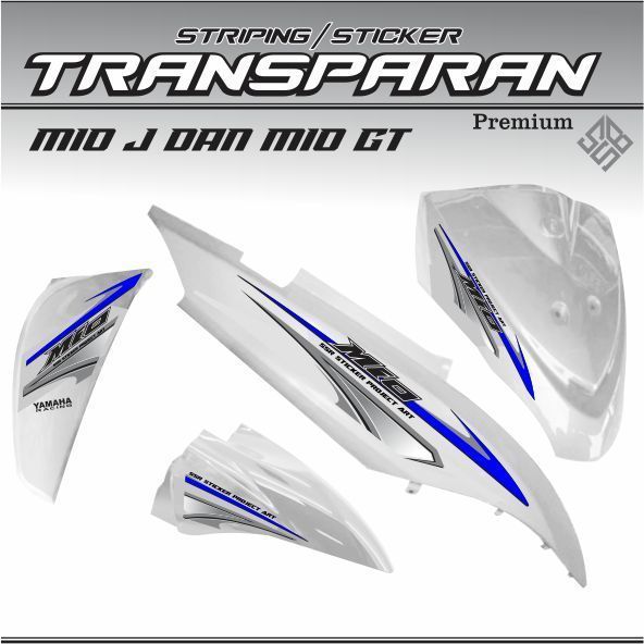 TRANSPARENT สติกเกอร์แถบโปร่งใสสําหรับ Yamaha Mio J Mio Gt Motorcycle, Variations ล่าสุด, Cool Simpl