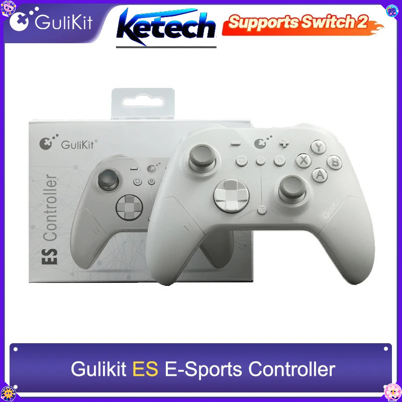 GuliKit ES E-sports Controller สําหรับ Nintendo Switch, Switch 2, PC, Windows, Android, เกมแพดไร้สาย
