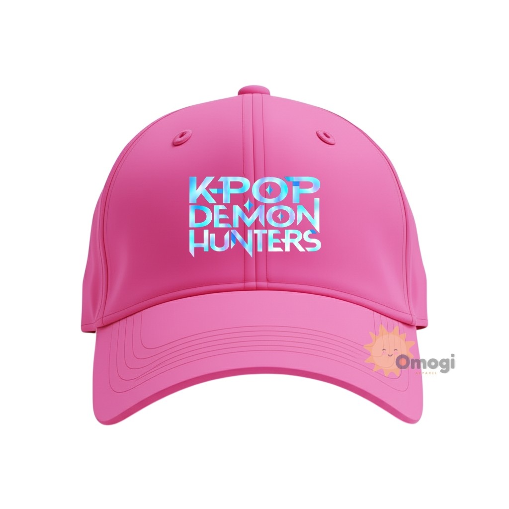 Kpop Demon Hunter หมวกเด็กหมวกเบสบอล Unisex สําหรับเด็กชายและเด็กหญิงวัสดุสิ่งทอลายทแยงพรีเมี่ยม