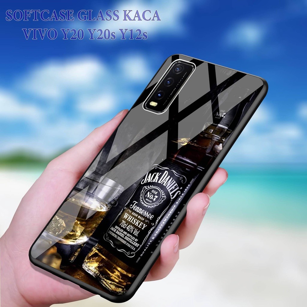 HP Softcase Glass Kaca ViVO Y20 Y20s Y12s - เคสโทรศัพท์ป้องกัน ViVO Y20 Y20s Y12s A09]