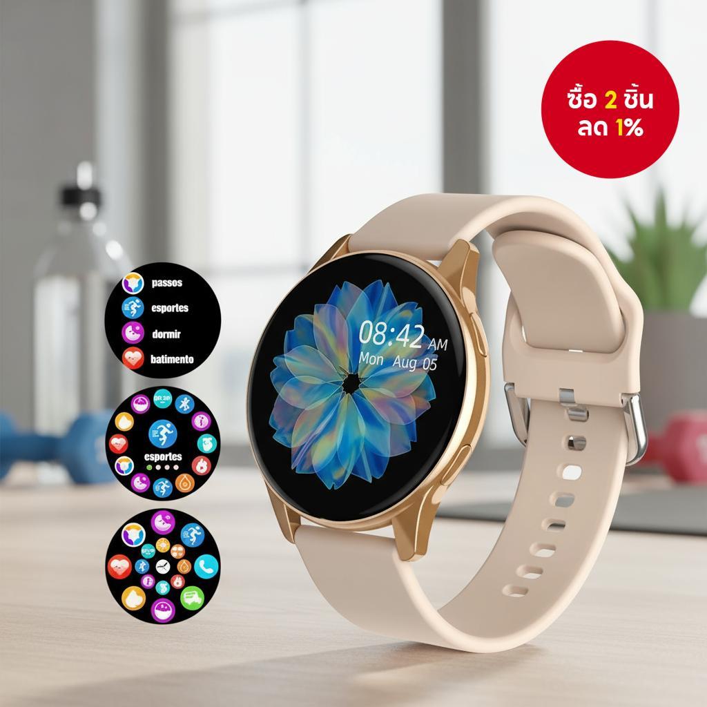 นาฬิกาอัจฉริยะ Amazfit Active 2 รุ่น T2 Pro ปี 2025 รองรับการโทรผ่านบลูทูธ ติดตามอัตราการเต้นของหัวใ