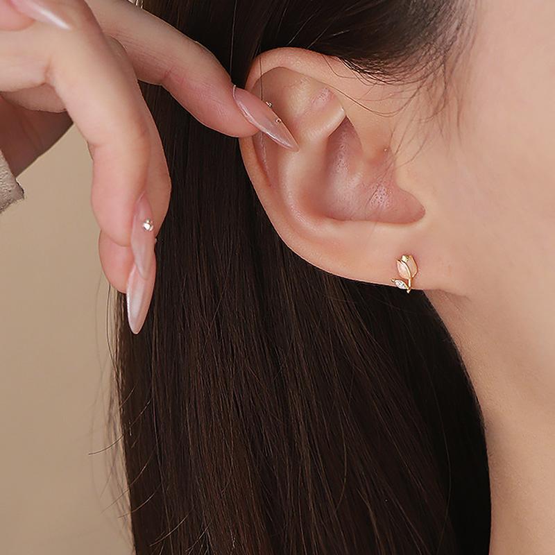 Blossom Radiance Earrings ต่างหูเงินแท้ S925 [MERCELO] - รูปที่ 5