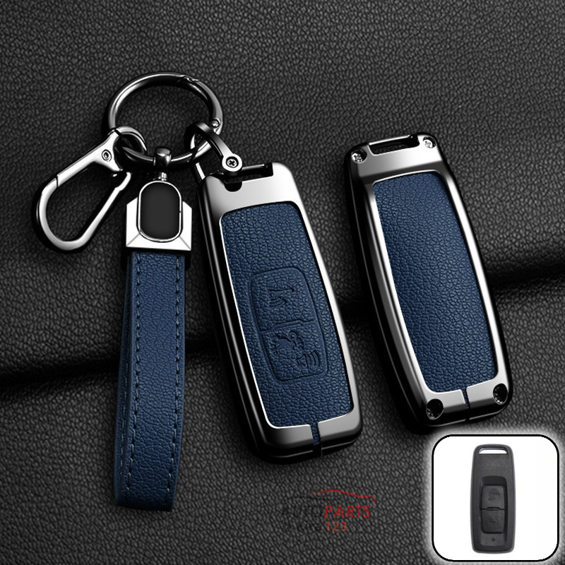 Blue/สีน้ําตาล/สีดําZinc Alloy Key Case หนังแท้ Key Fob สําหรับ Honda PXC 160 2021-2024 / Scoopy 202