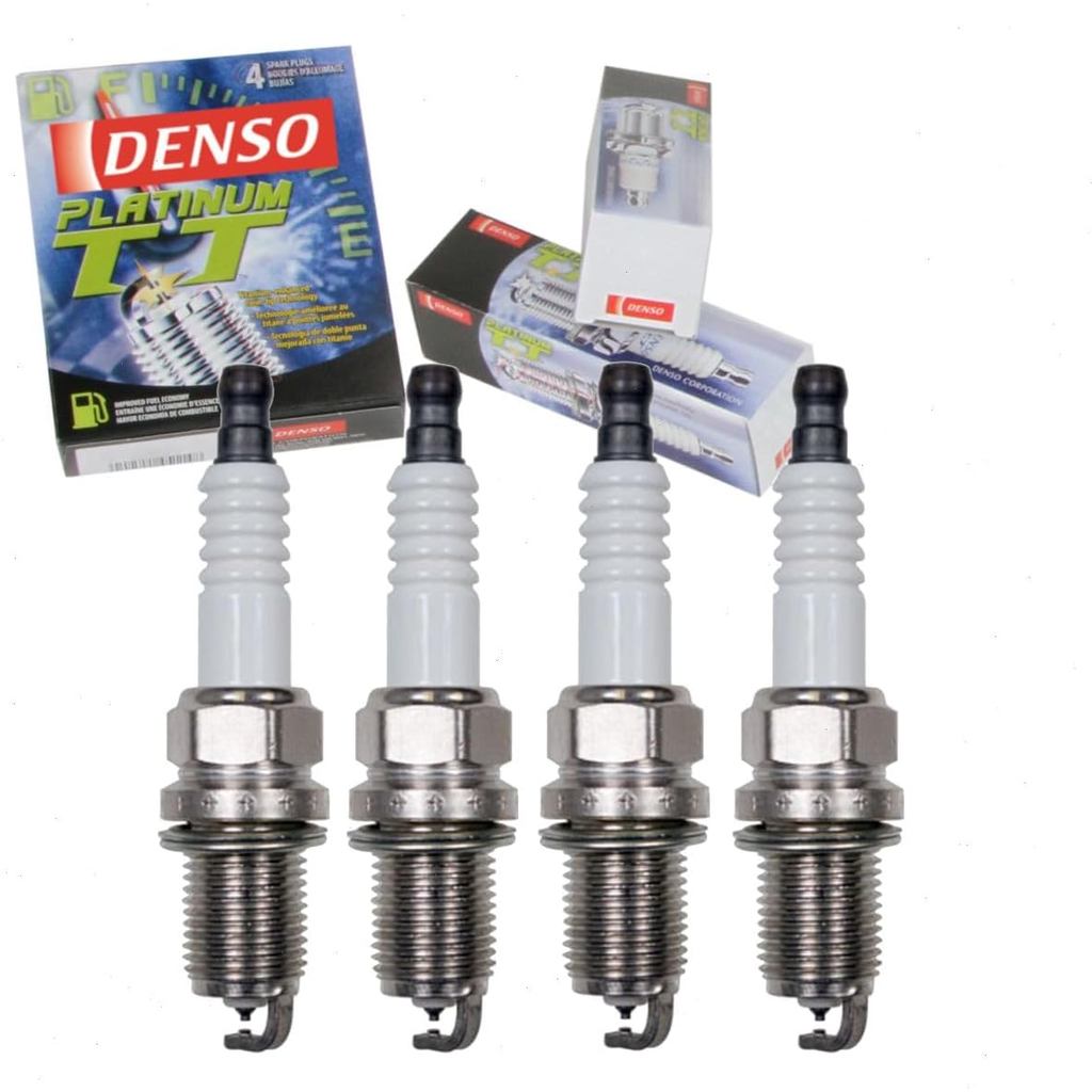 หัวเทียน DENSO Platinum TT 4 ชิ้นเข้ากันได้กับ Volkswagen Jetta 1.8L 2.0L L4 1987-2013