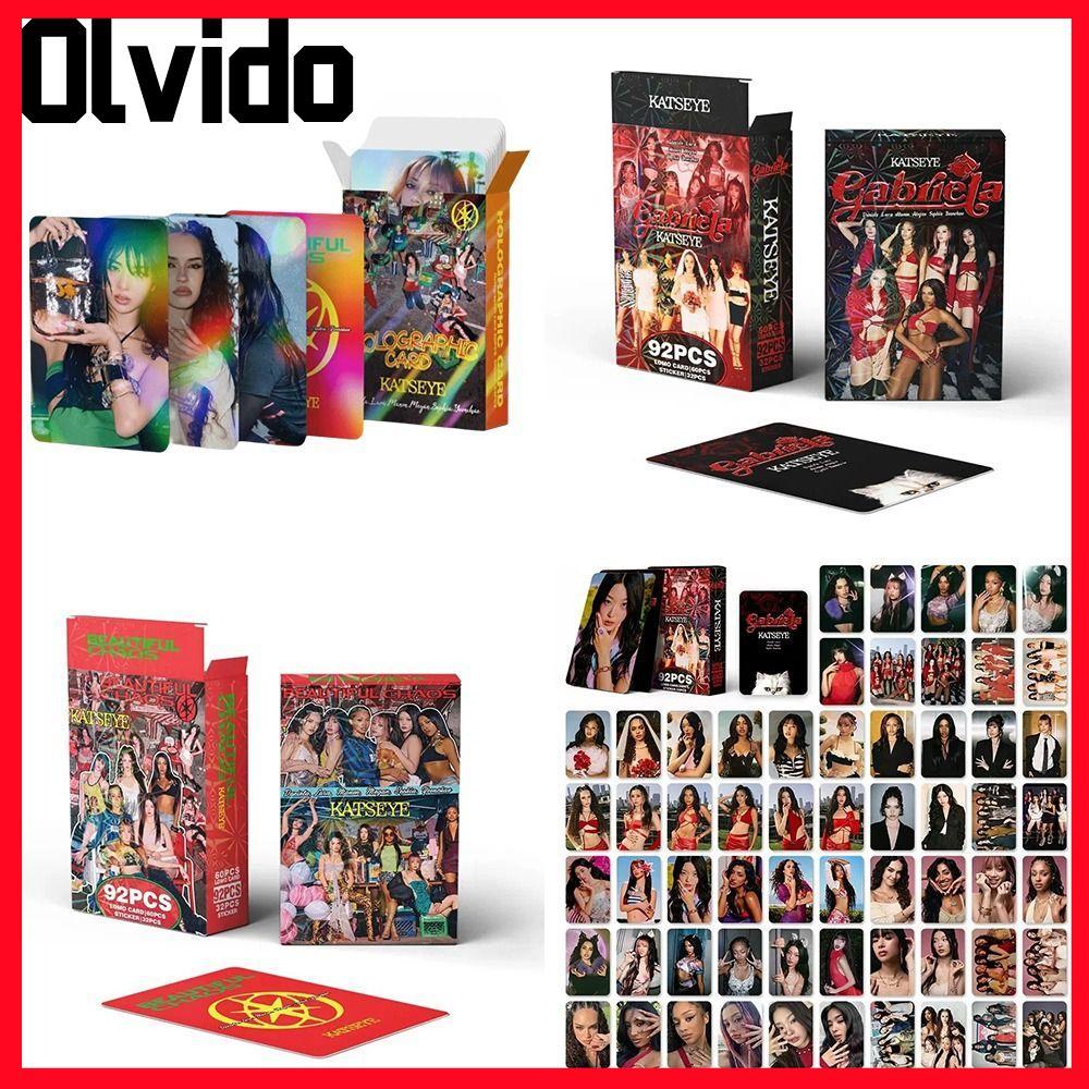 OLVIDO 92/124 ชิ้น KATSEYE การ์ดรูปถ่าย Lomo, BEAUTIFULCHAOS HD พิมพ์ KATSEYE อัลบั้ม LOMO การ์ด, MA