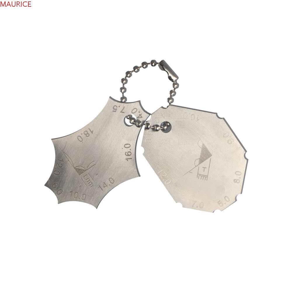 MAURICE Weld Gauge, Fillet Weld Tee Joint Welding Gauge, 2 ชิ้นคอความลึกขายาวสแตนเลสเครื่องเชื่อมตรว