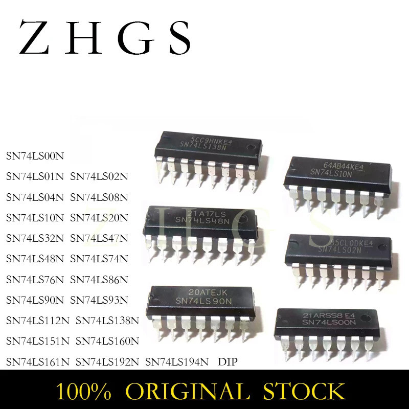 5PCS SN74LS00N 74LS00N SN 74LS00 01 02 04 08 10 20 32 47 48 74 76 86 90 93 112 138 151 160 161 192 1