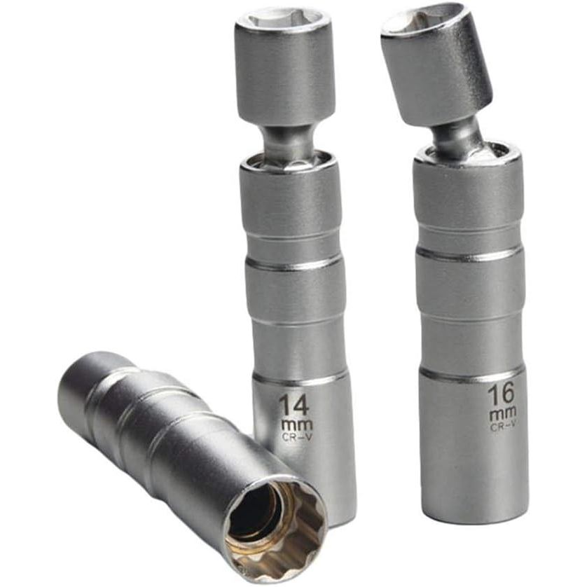 QISF 14MM & 16MM Thin Wall Magnetic Swivel Plug Socket - ไดรฟ์ 3/8 นิ้ว 12 จุด Spark Plug Socket Rem