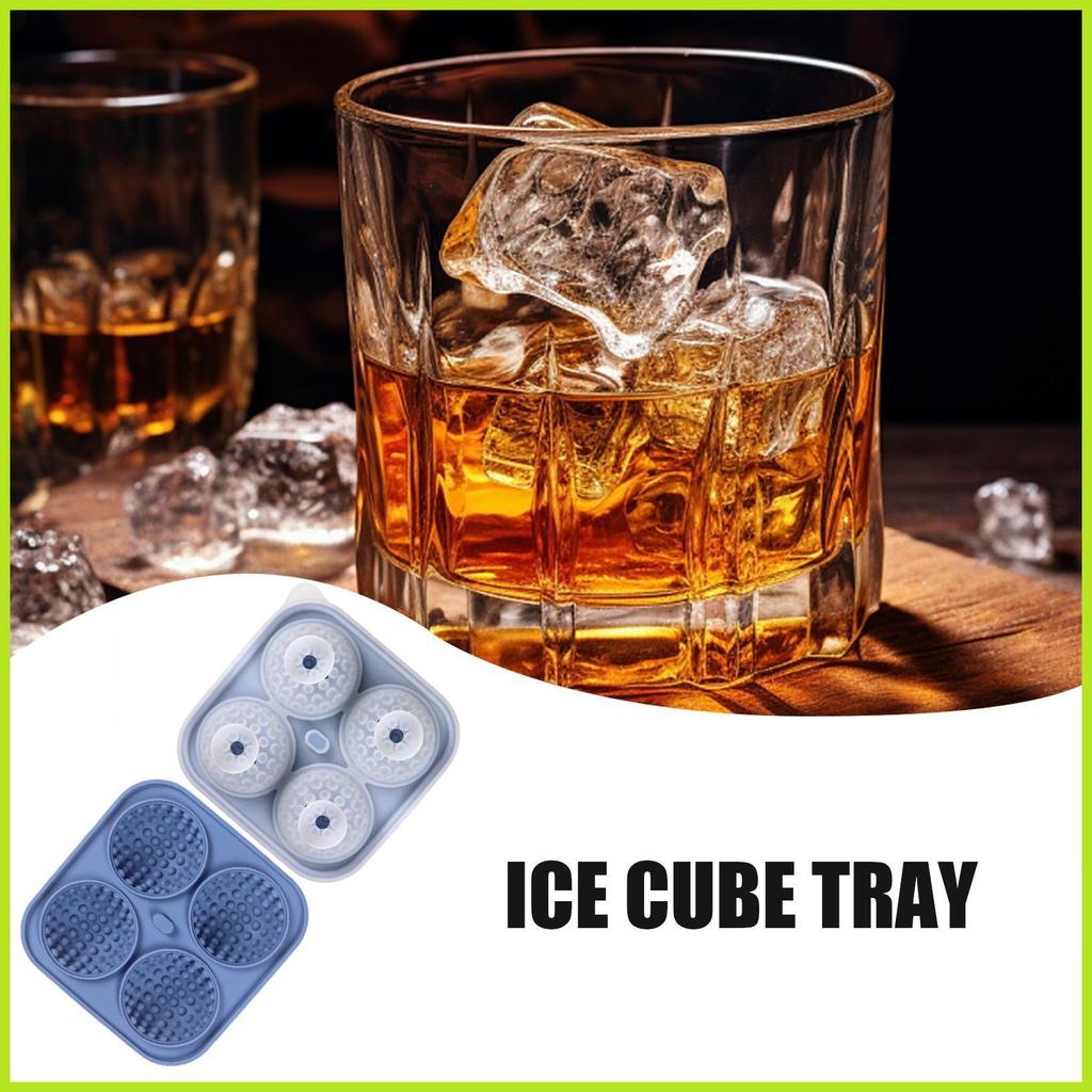 Ball รูปแม่พิมพ์วิสกี้ ICE Maker ตู้แช่แข็งปลอดภัย Creative Golf Ball Sphere ICE Mould 4 Cavities คว