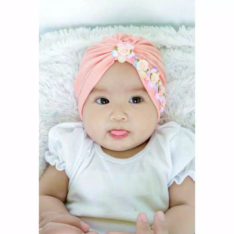HANA CHILDRENS TURBAN / CHILDRENS BANDANA ผลิตจาก JERSEY MATERIAL สําหรับ AGES 0-3 ปี MADE IN JERSEY