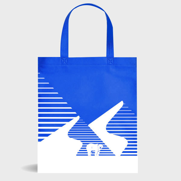 PLB-กระเป๋าสปันบอนด์ Polar Bear/BL-33Wx40Hx10B cm.