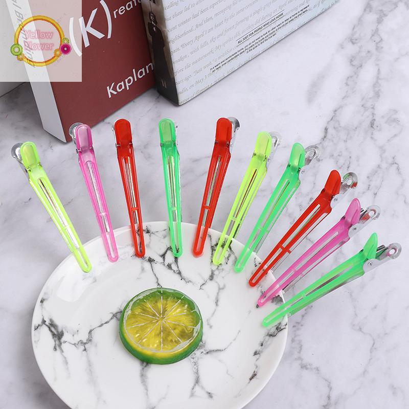 YellowFlower 10 ชิ้น Salon Hairpins ส่วนเฉพาะ Grip ผมทําผมพลาสติก TH