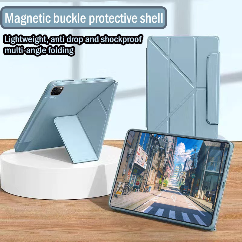 👉【รุ่นใหม่ 】แม่เหล็กดูด Snap กรณีป้องกัน For Samsung Galaxy Tab S6 Lite S10FE+ A8 A9 A11 S11 S7/8/9 S10+ S7FE หลายมุม
