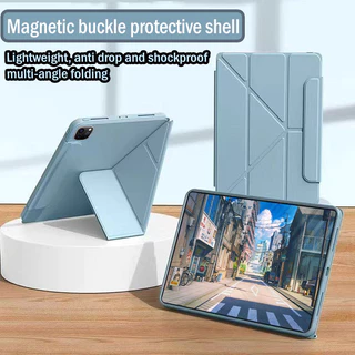 👉【รุ่นใหม่ 】แม่เหล็กดูด Snap กรณีป้องกัน For Samsung Galaxy Tab S6 Lite S10FE+ A8 A9 A11 S11 S7/8/9 S10+ S7FE หลายมุม