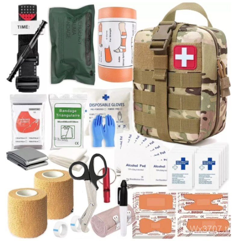 อุปกรณ์.mountaineering พร้อม.first aid kit สำหรับ.camping และ.survival รวมถึง.edc