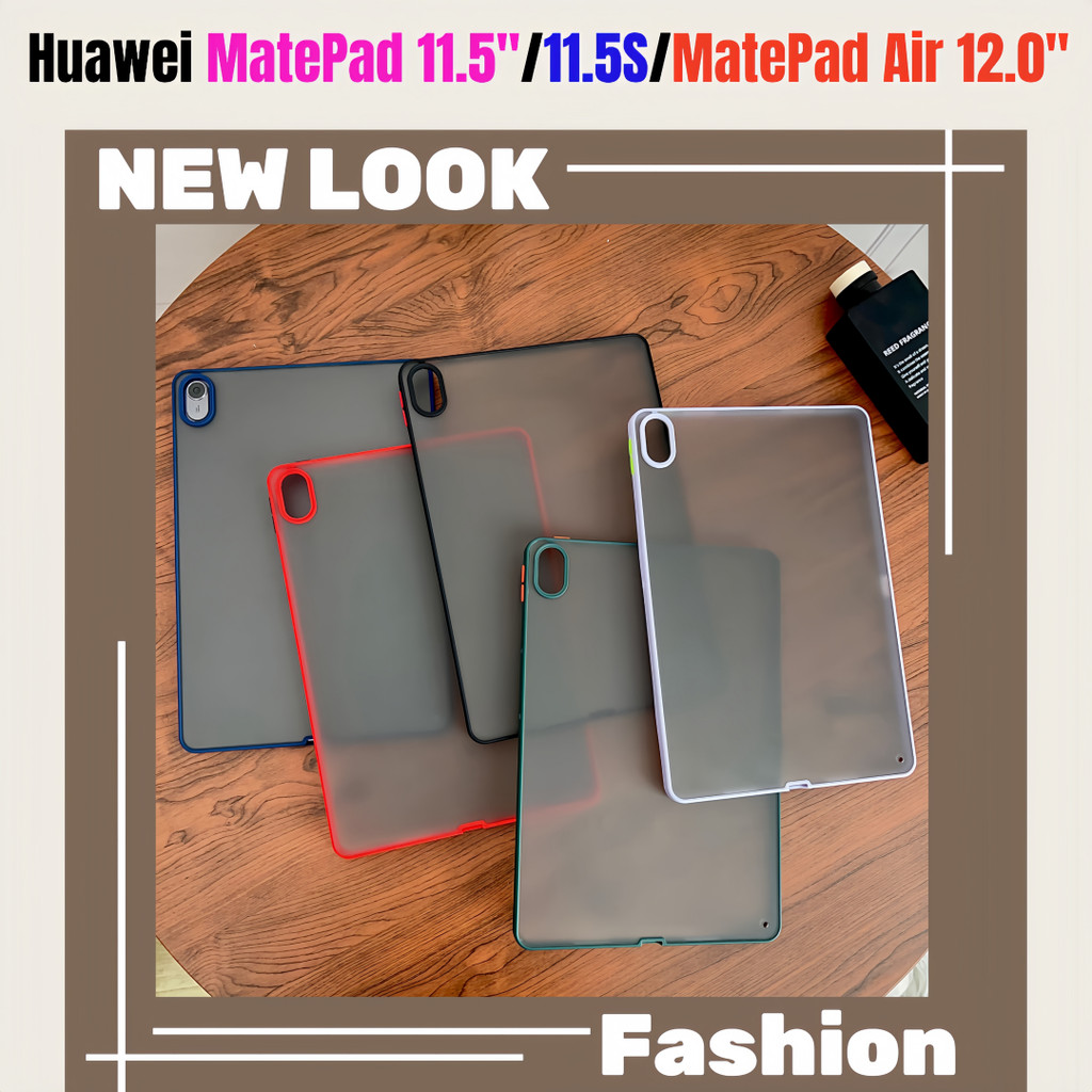 สําหรับ Huawei MatePad 11.5" Air 12.0" MatePad 11.5S แฟชั่น Slim Soft TPU Clear Matte กรอบสีกรณีแท็บ
