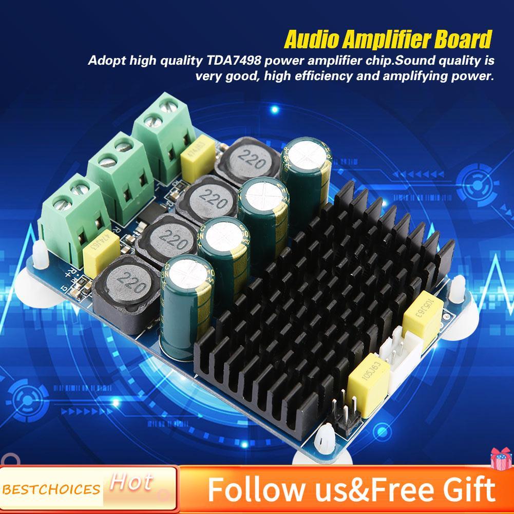 Bestchoices Bestchoices TDA7498 HF20 เครื่องขยายเสียงช่อง Amp 100W + 100W 8-32VDC