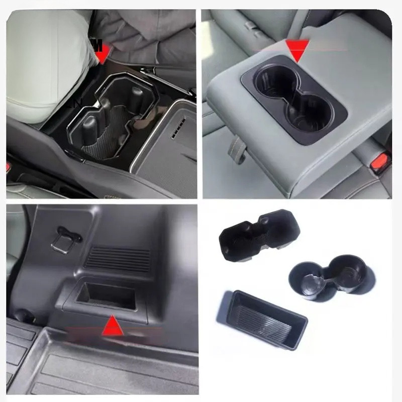 Chery iCar 03 JAECOO 6 J6 2024 2025 คอนโซลกลางกล่องเก็บ ABS ซิลิโคน Flocking