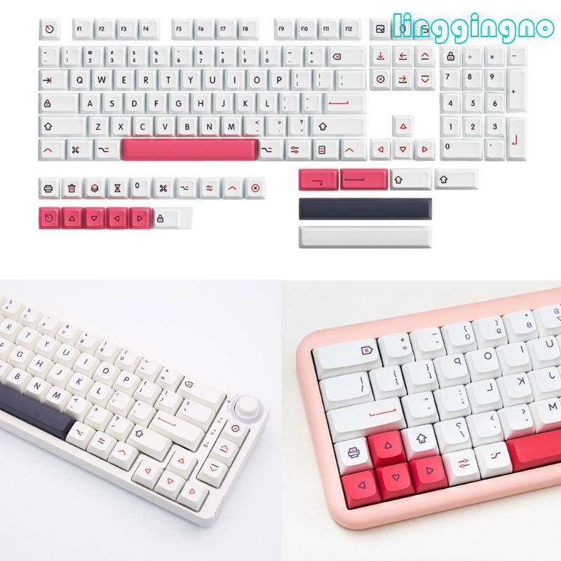 RR XDA Profile Keycaps ชุด 126 ชิ้นสําหรับคีย์บอร์ดเชิงกลภาษาอังกฤษรัสเซียญี่ปุ่น