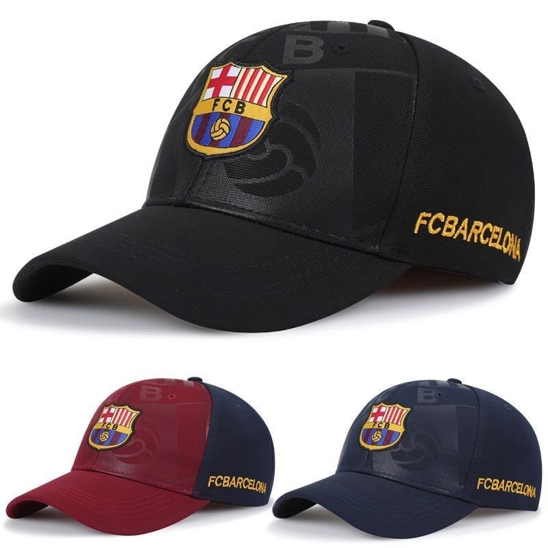 Basa Barcelona Messi C Luo ฟุตบอลหมวกพัดลมหมวกของที่ระลึกของขวัญฤดูร้อนชาย MZ11010