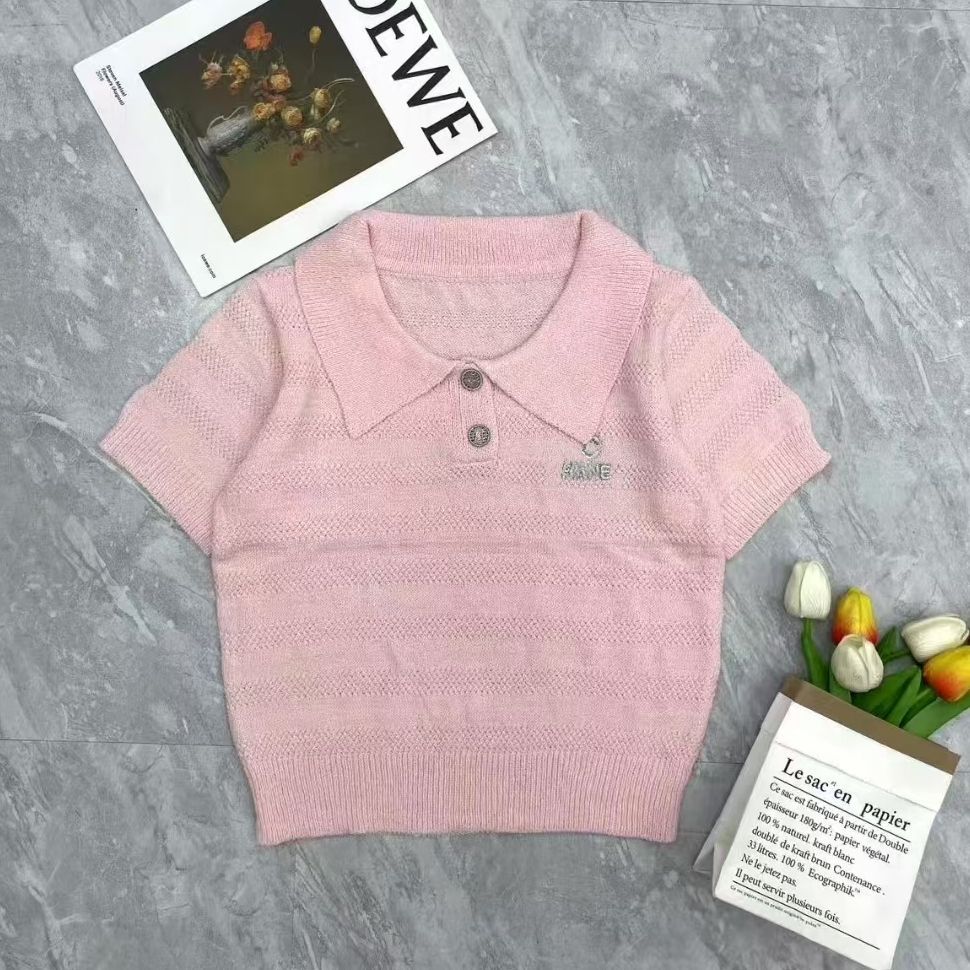 CHANEL พolo Shirt คอเต่า สไตล์.slim-fit เหมาะสำหรับฤดูร้อน