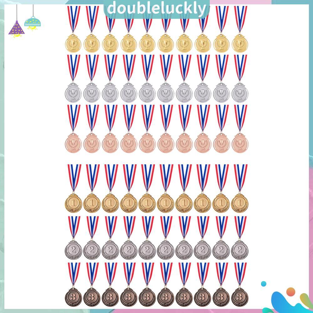 ✿ดล1♣  30pcs 2 นิ้วทองเงิน Bronze รางวัลเหรียญคอริบบิ้น 1st 2nd 3rd รางวัลเหรียญทองเงิน Bronze รางวั