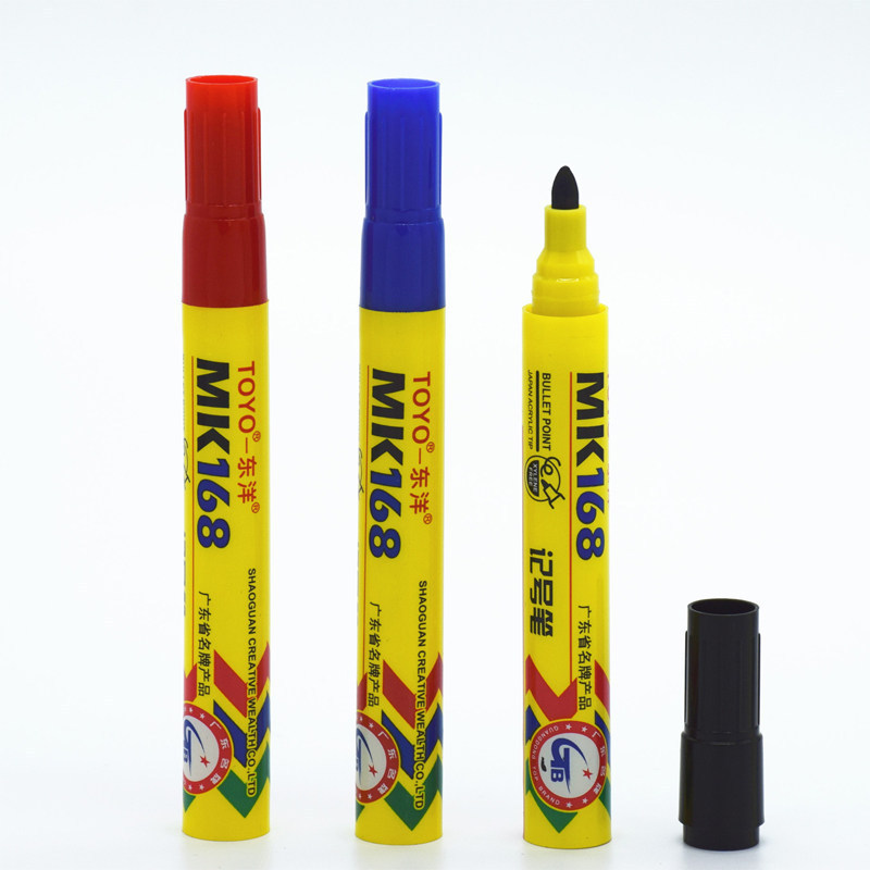 ของแท้ TOYO MK168 MARKER TOYO ผิวมันปากกา Non-Fading Big Head MARKER Logistics ปากกา UTVQ