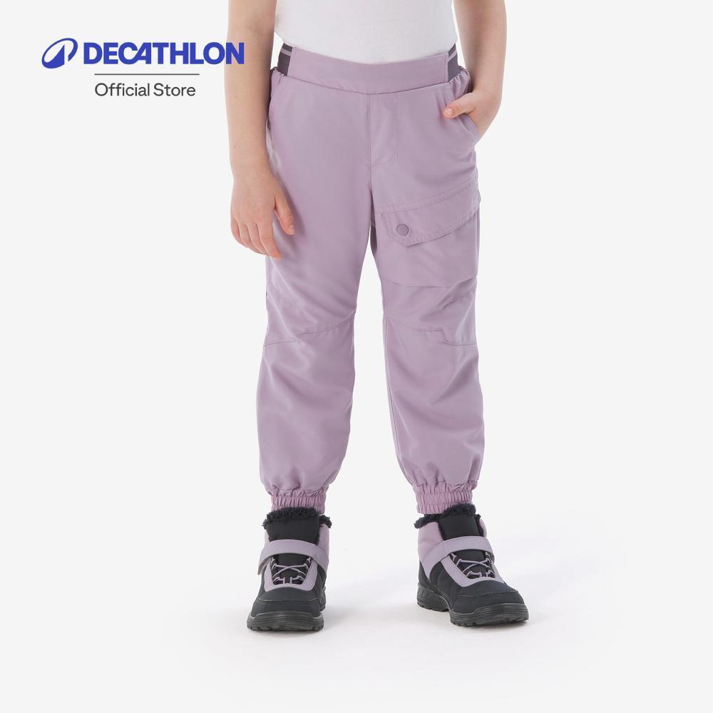 Decathlon Children'S Warm Water Repellent Hiking Trousers กางเกงขายาวสำหรับเด็กอายุ 2-6 ปีใส่เดินป่า รุ่น Sh100 - Purple