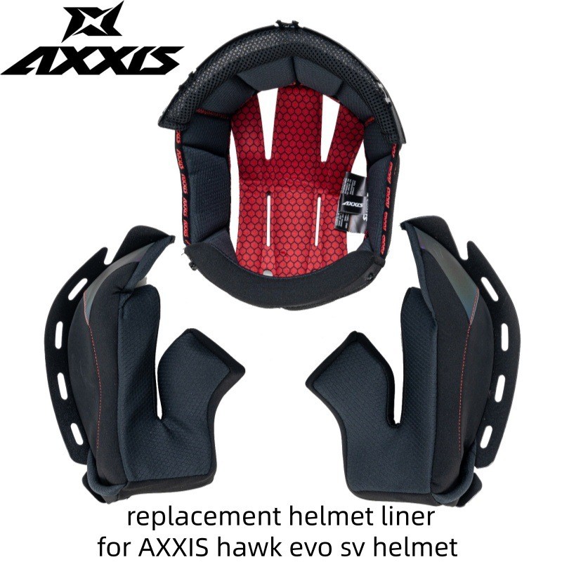 สําหรับ AXXIS HAWK EVO SV หมวกกันน็อคเปลี่ยน Liner Original Liner