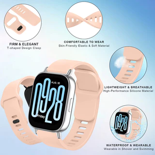 สายรัดกรณีซิลิโคน for Xiaomi Redmi Watch 5 Active แถนยางกีฬาอ่อนต่อต้านการตก for Smartwatch Redmi Watch 5 Lite