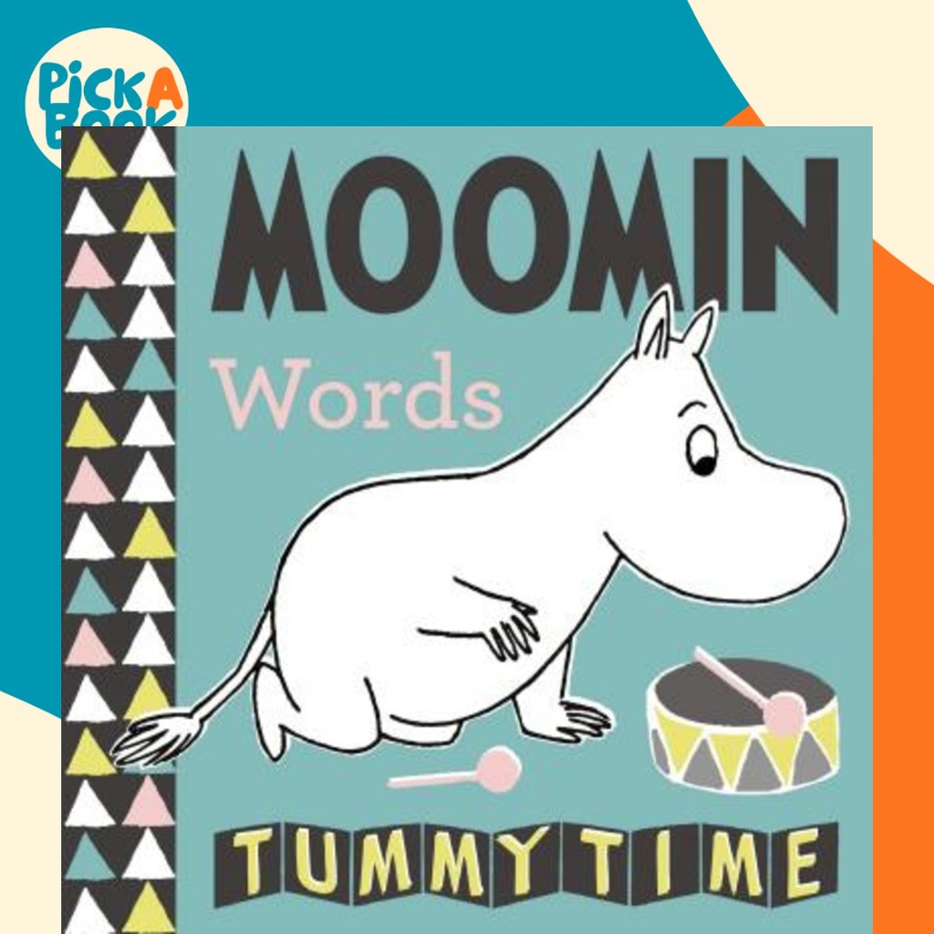 - Moomin Baby: Words Tummy Time Concertina Book โดย Tove Jansson (UK edition, Boardbook)