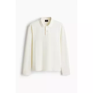 H&M(เอชแอนด์เอ็ม) เสื้อโปโลแขนยาวทรงสลิมฟิต Men Slim Fit Long-sleeve polo shirt 1314041_1