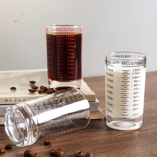 Hertz Cafe แก้วตวง มีสเกลวัด ขนาด 90ml/120ml 3oz/4oz สีดำ สีแดง EKB3