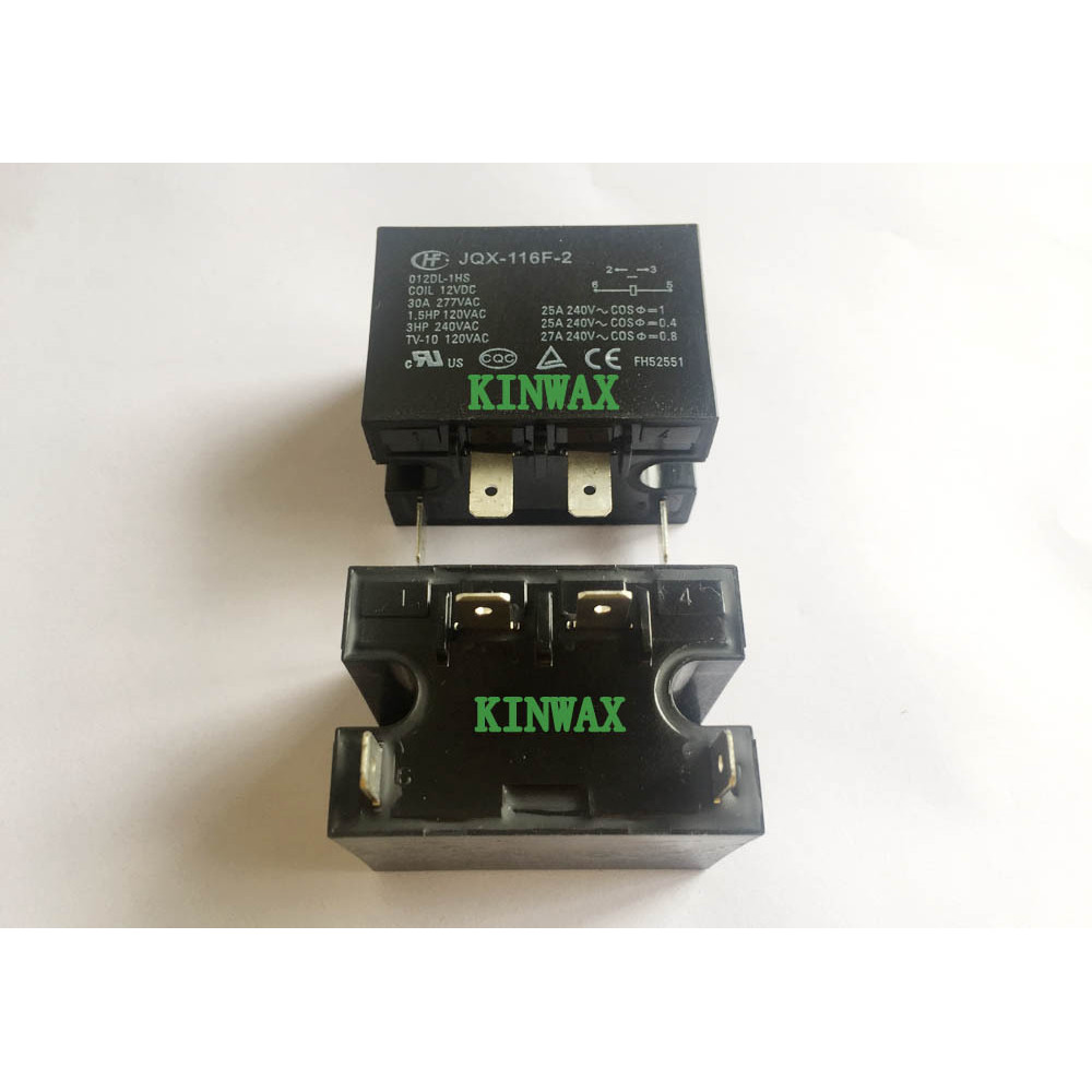 HF116F-2/120AL-2HTWC รีเลย์ติดตั้งหน้าแปลนเปิดปกติ 25A