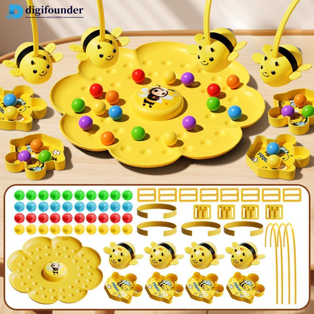 DIGIFOUNDER เกมตกปลาแม่เหล็กลูกปัดดูด Interactive Bee Adventure Family Kids Group กิจกรรมสนุกพ่อแม่แ