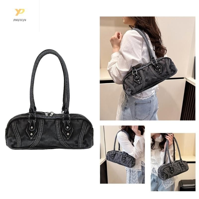 PMY Women Large Retro Punk Style Crossbody Bag
