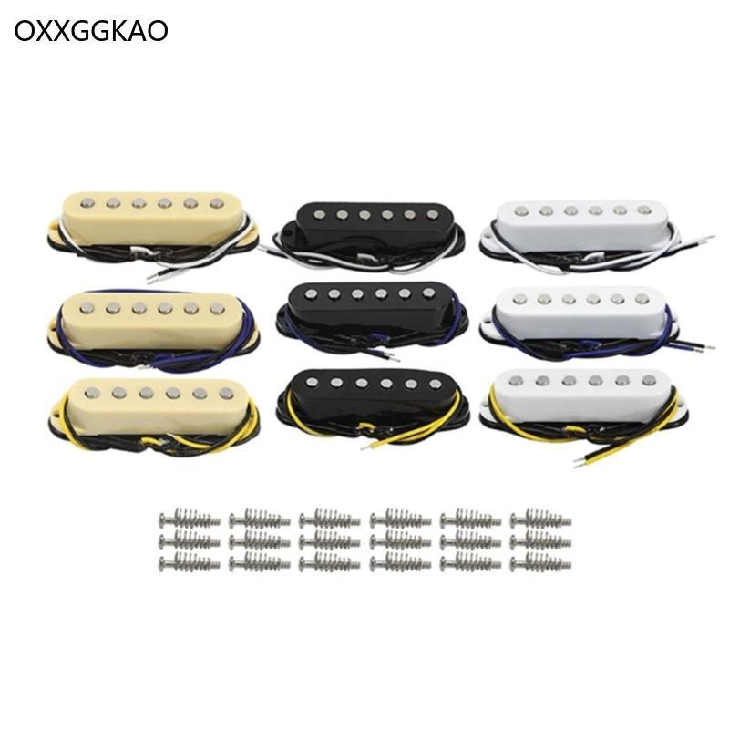 OXXGGKAO 1 PC Single Coil Pickup กีตาร์สะพานรถกระบะ 55 มม.Alnico 5 แม่เหล็ก 6-7K สําหรับกีตาร์ไฟฟ้าส