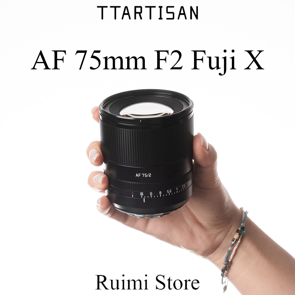 TTArtisan 75 มม.f2 เลนส์โฟกัสอัตโนมัติ APS-C Prime สําหรับกล้อง Fuji X Mount 75mm f2