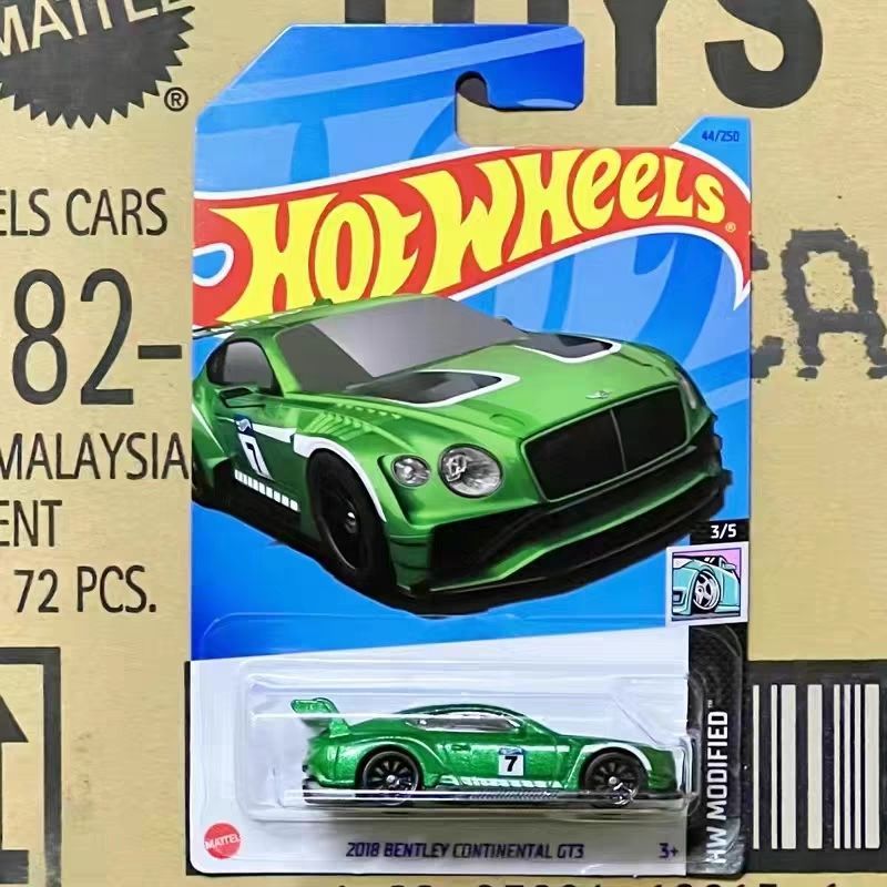 HOT WHeeLs c4982 Bentley Continental GT3 รถโลหะผสม HOT WHeeLs Collectors Edition No. 44 สีเขียว